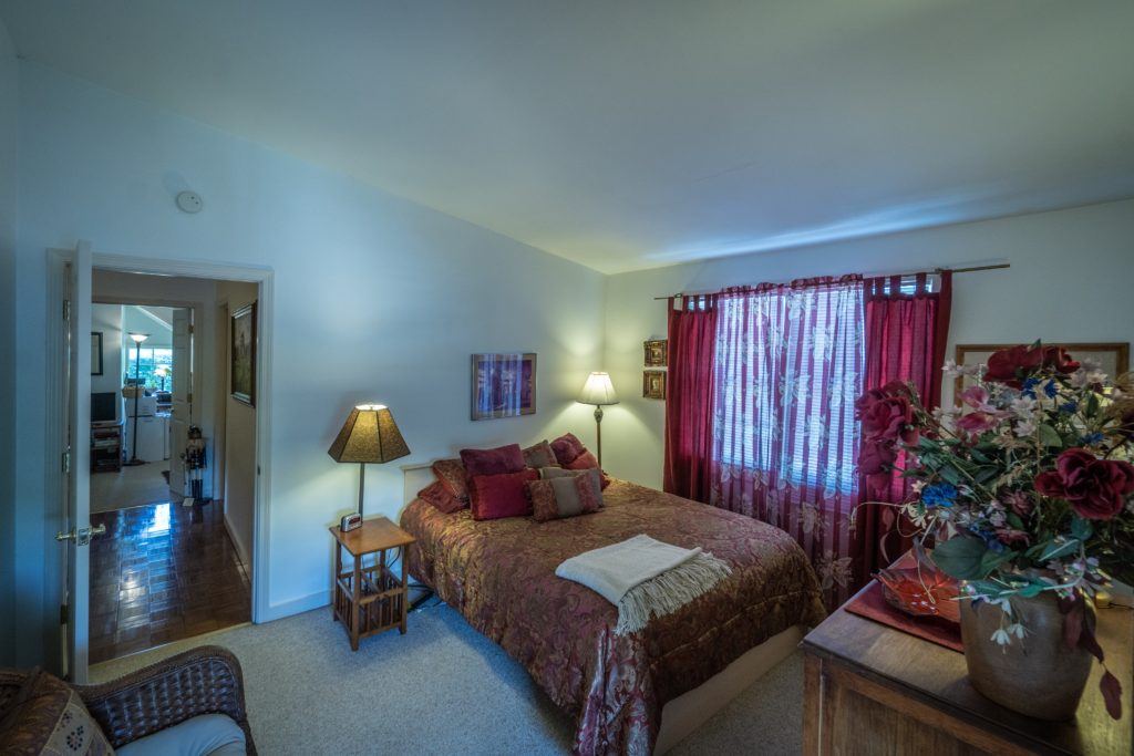 Red Room bedroom with red bedding